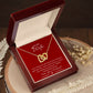 Interlocking Hearts Necklace For Her on Valentine's Day