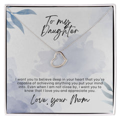 Delicate Heart Necklace For Daughter
