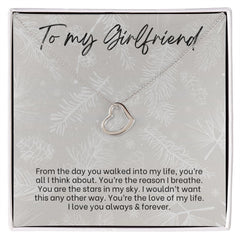 Delicate Heart Necklace For Girlfriend