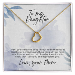 Delicate Heart Necklace For Daughter