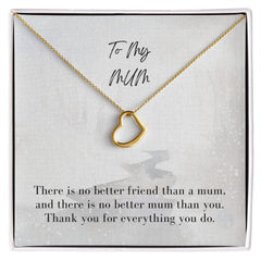 Delicate Heart Necklace For Mom