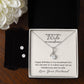 14k White Gold Alluring Beauty Necklace and Cubic Zirconia Earring Set for Wife Birthday
