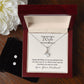 14k White Gold Alluring Beauty Necklace and Cubic Zirconia Earring Set for Wife Birthday