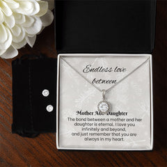 Eternal Hope Necklace + Clear CZ Earrings For Mom