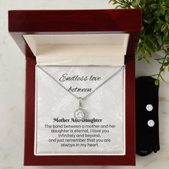 Eternal Hope Necklace + Clear CZ Earrings For Mom