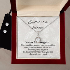 Eternal Hope Necklace + Clear CZ Earrings For Mom