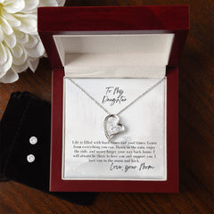 Forever Love Necklace + Clear CZ Earrings For Daughter