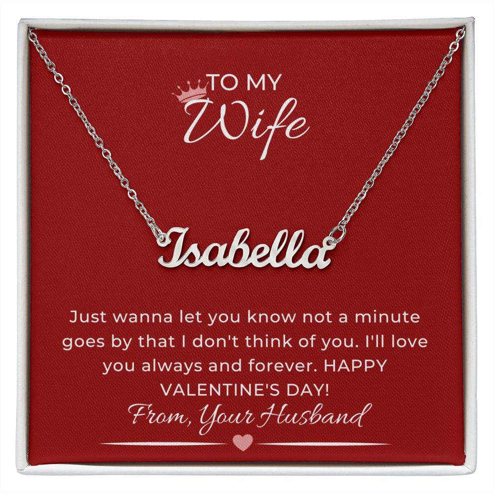 Custom Name Necklace For Her on Valentine's Day