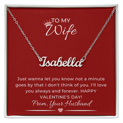 Custom Name Necklace For Her on Valentine's Day