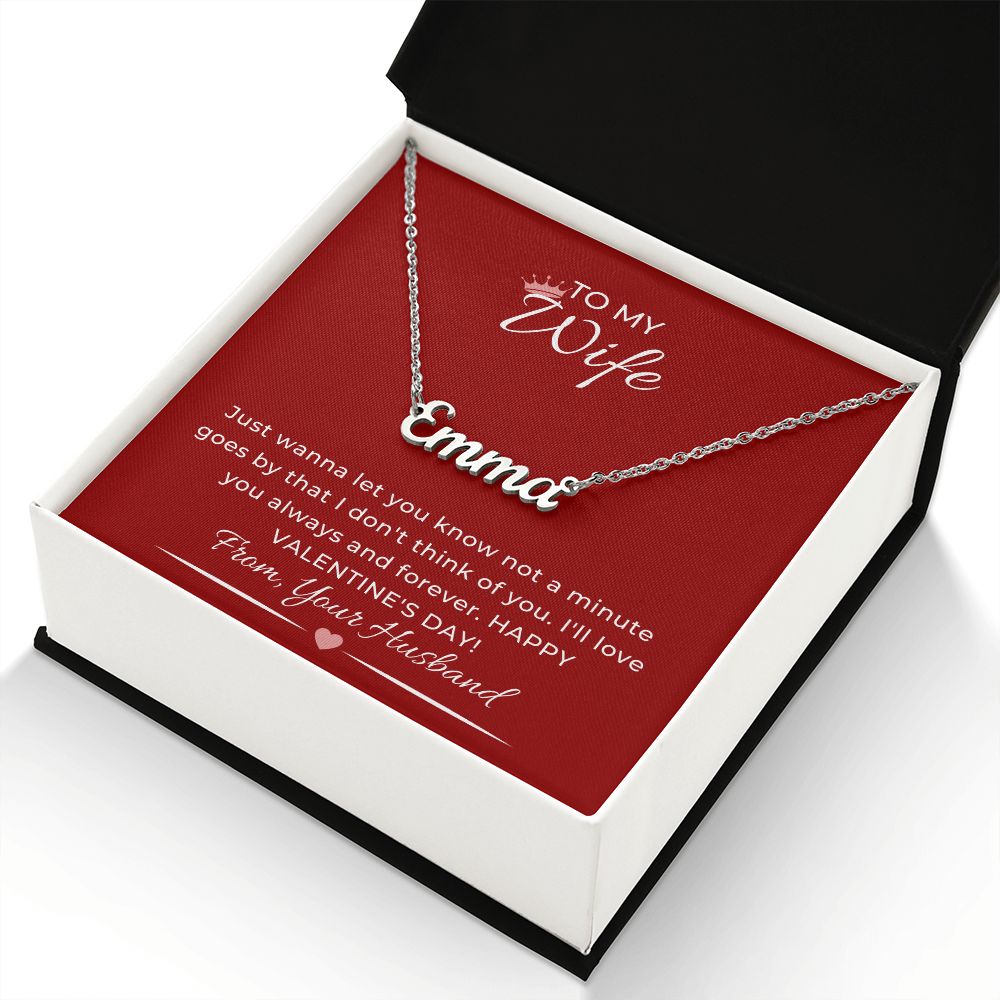 Custom Name Necklace For Her on Valentine's Day