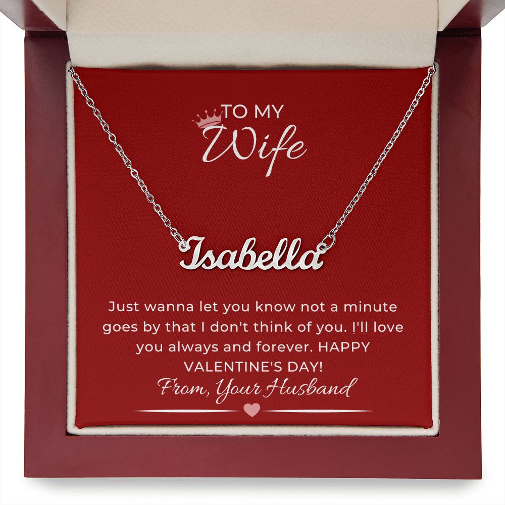 Custom Name Necklace For Her on Valentine's Day