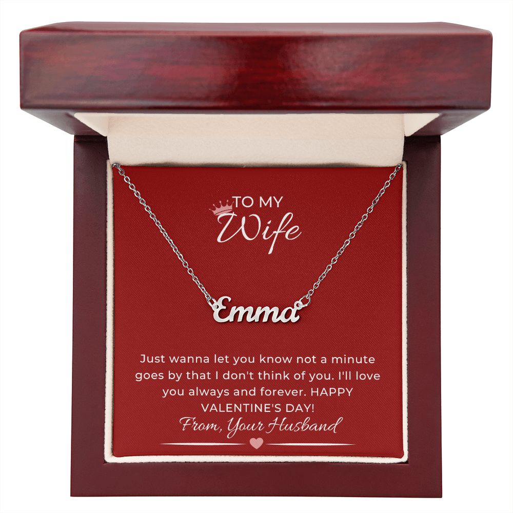 Custom Name Necklace For Her on Valentine's Day