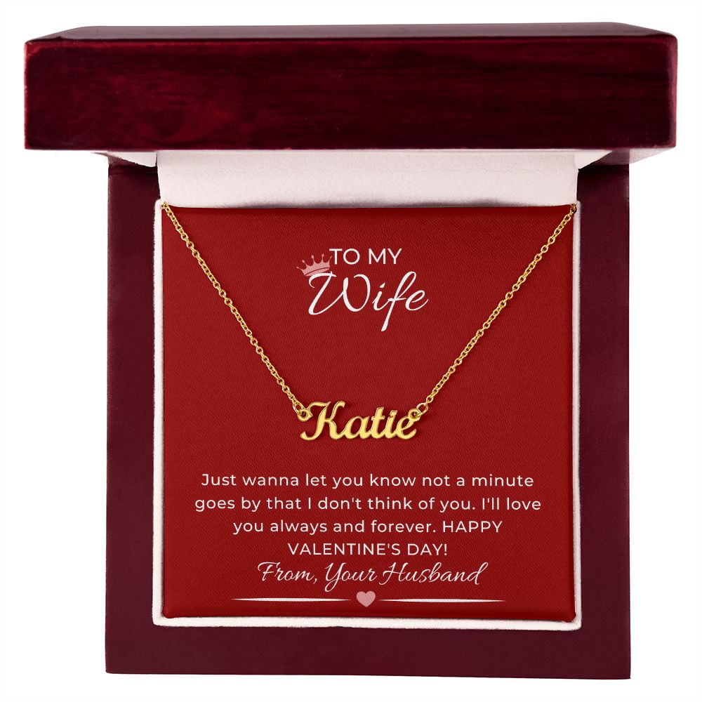 Custom Name Necklace For Her on Valentine's Day