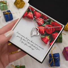 Forever Love Necklace with On Demand Message Card for Valentine