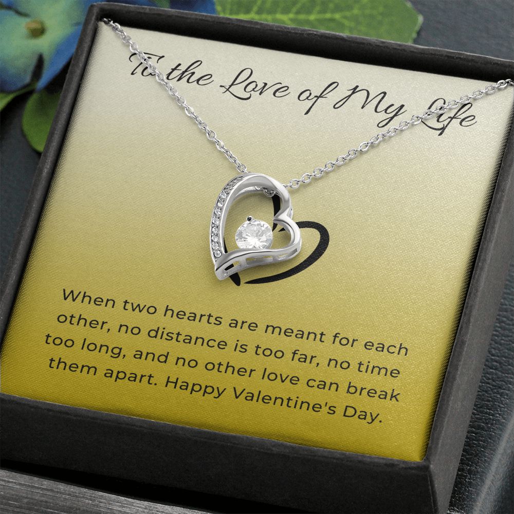 Forever Love Necklace with On Demand Message Card for Her