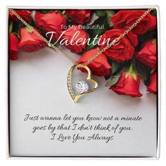 Forever Love Necklace with On Demand Message Card for Valentine