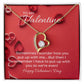 Forever Love Necklace with On Demand Message Card Valentine's Day Gift for her