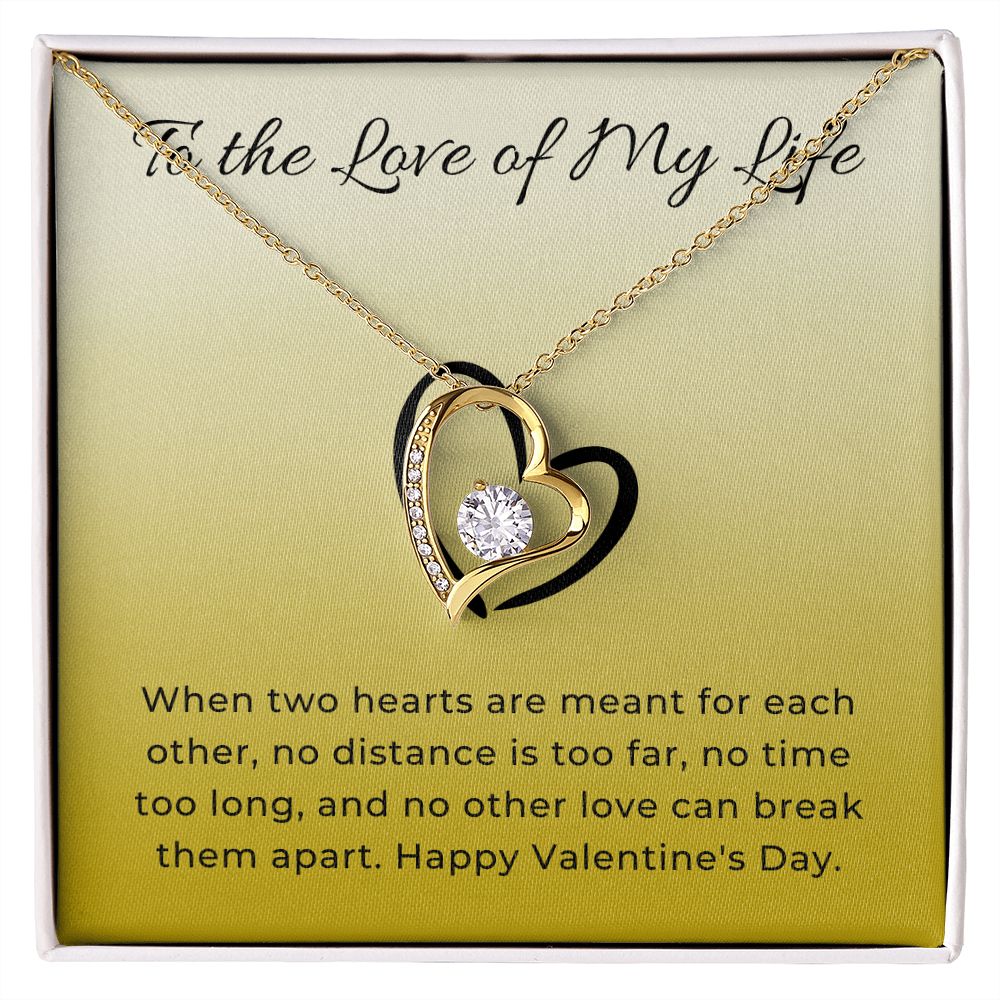 Forever Love Necklace with On Demand Message Card for Her