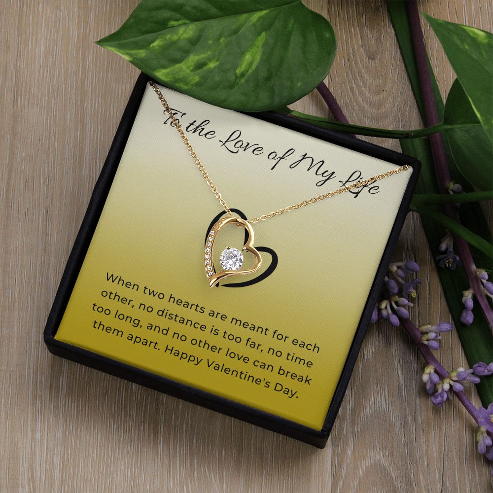 Forever Love Necklace with On Demand Message Card for Her