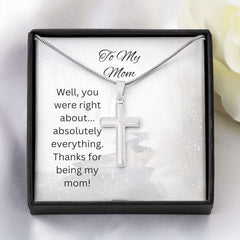 Stainless Cross Necklace For Mom