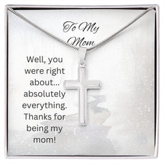 Stainless Cross Necklace For Mom