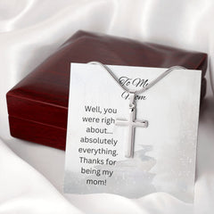 Stainless Cross Necklace For Mom