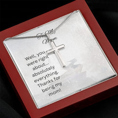 Stainless Cross Necklace For Mom