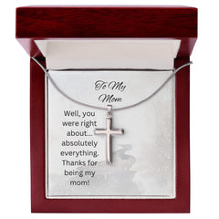 Stainless Cross Necklace For Mom