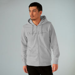 Organic Gray Cultivator Sweatshirt Zip Hoodie For Women and Men