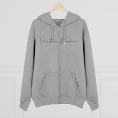 Organic Gray Cultivator Sweatshirt Zip Hoodie For Women and Men