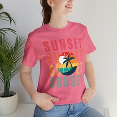 Springtime Vintage Sunset Unisex T Shirts